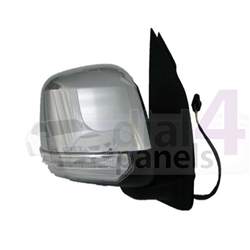 NISSAN NAVARA 2006-2010 Door Mirror Electric Heated Type - With Repeater Lamp - No Kerb Lamp - Chrome Cover  Right