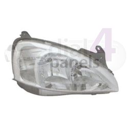 VAUXHALL COMBO VAN 2002-2011 Headlamp Chrome With Clear Lens Over Indicator  Left