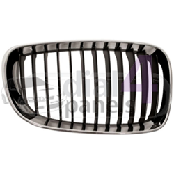 BMW 1 SERIES 2007-2011 FRONT GRILLE BLACK & CHROME SLATS WITH CHROME SURROUND STANDARD MODELS RIGHT SIDE