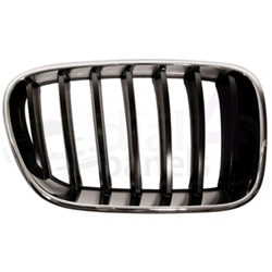 BMW X5 2007-2010 Front Grille Black Slats With Chrome Surround Right