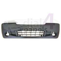 RENAULT TRAFIC 2007-2014 Front Bumper With Lamp Holes - Black Standard 