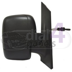 FIAT SCUDO 2007> Door Mirror Manual Type With Twin Glass & Black Cover Right