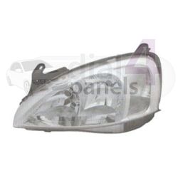 VAUXHALL COMBO VAN 2002-2011 Headlamp Chrome With Clear Lens Over Indicator  Right