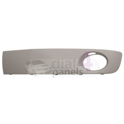 VOLKSWAGEN TRANSPORTER T5 2010-2015 Front Bumper Grille Outer Section With Lamp Hole - Grey Left