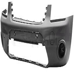 FORD TRANSIT CONNECT 2009-2013 Front Bumper No Lamp Holes - Black
